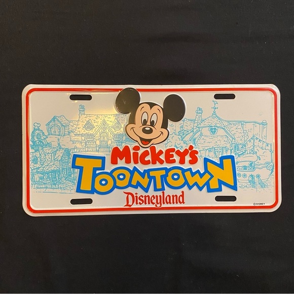Disneyland Other - Disneyland Mickey’s Toontown Metal Vanity Plate Mickey Mouse Size 12”*6”